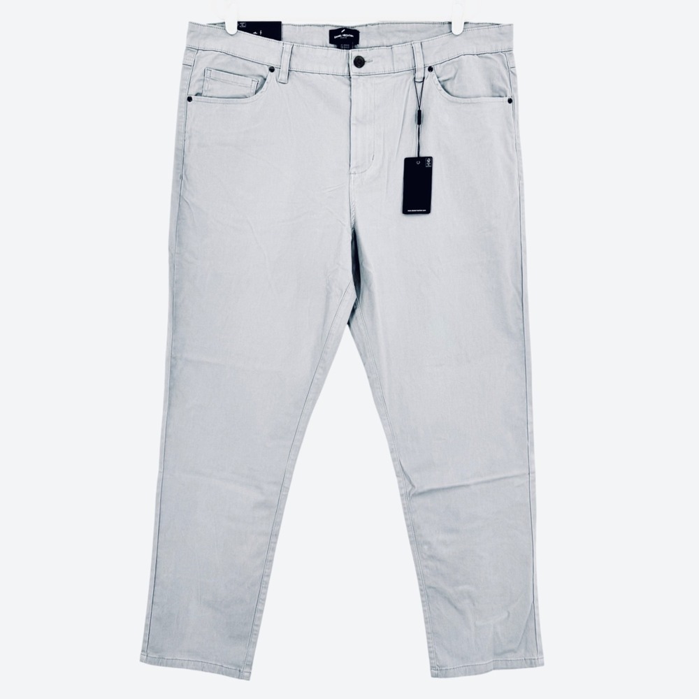 Daniel Hechter Paris Men's Regular Fit Stretch Light Grey Chino Pants 40x30 NWT